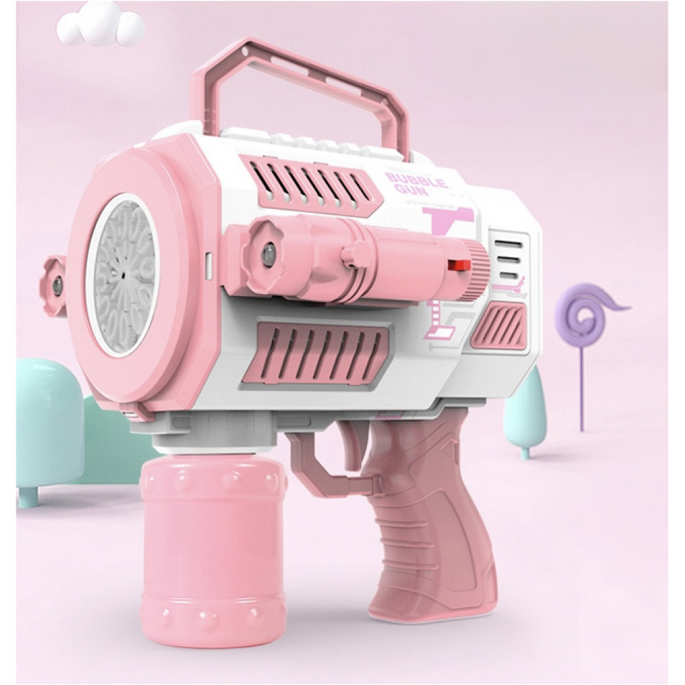 Խաղալիք ատրճանակ էլ-ով օճառաջրի պղպջակներ արձակող 2-գույն, կապույտ և վարդագույն