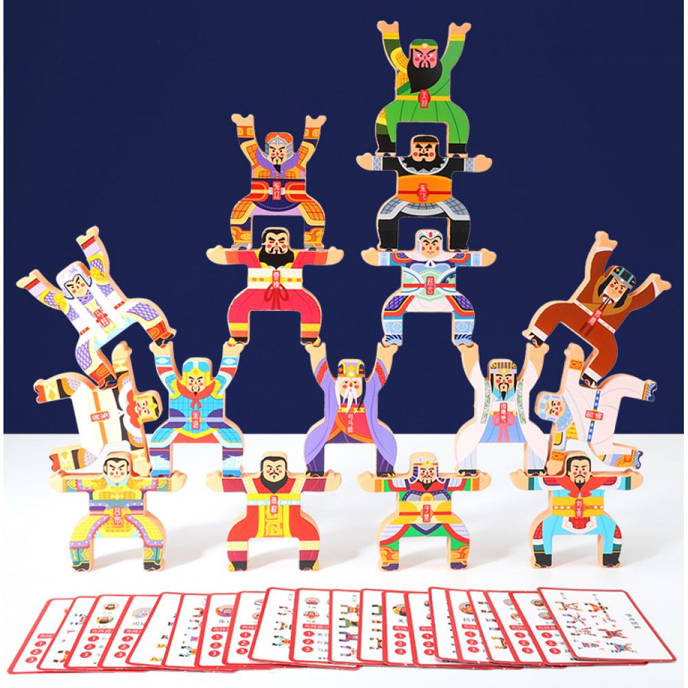 Խաղ մանկական մարդուկներ հավասարակշռման խորանարդիկներով, մարդուկներ