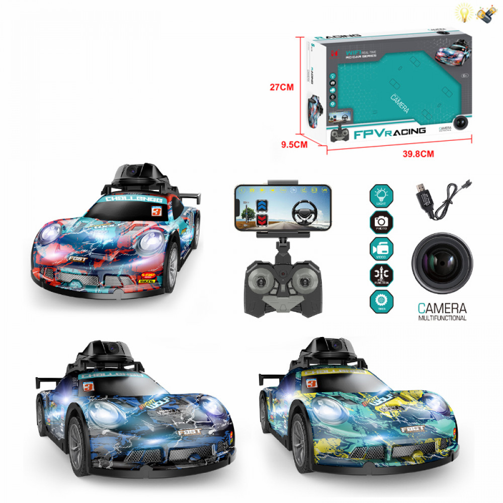 Մեքենա հեռակառավարման վահանակով էլ-մարտկոցով, տեսախցիկով, 3ոճի երանգներով