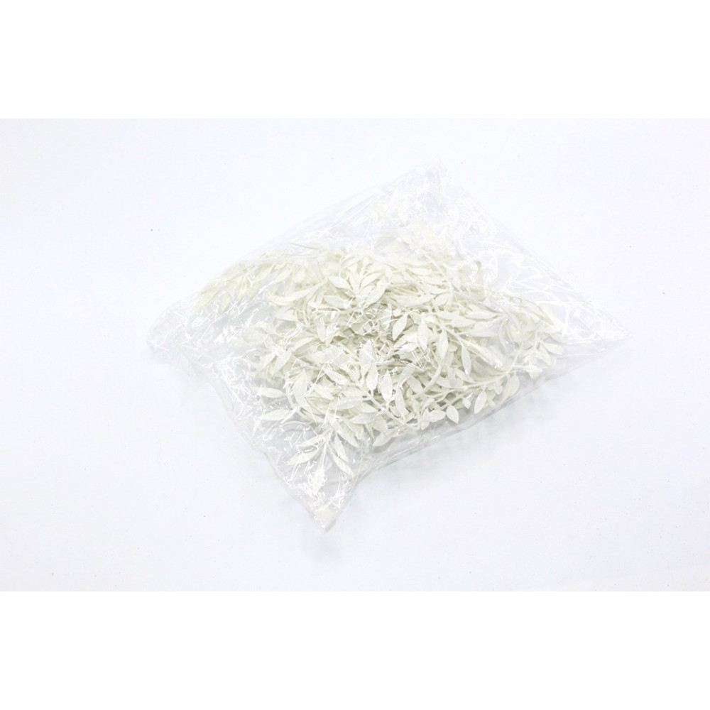 Ամանորի զարդ շխթա ձյունով տերև սպ. 1,80սմ.