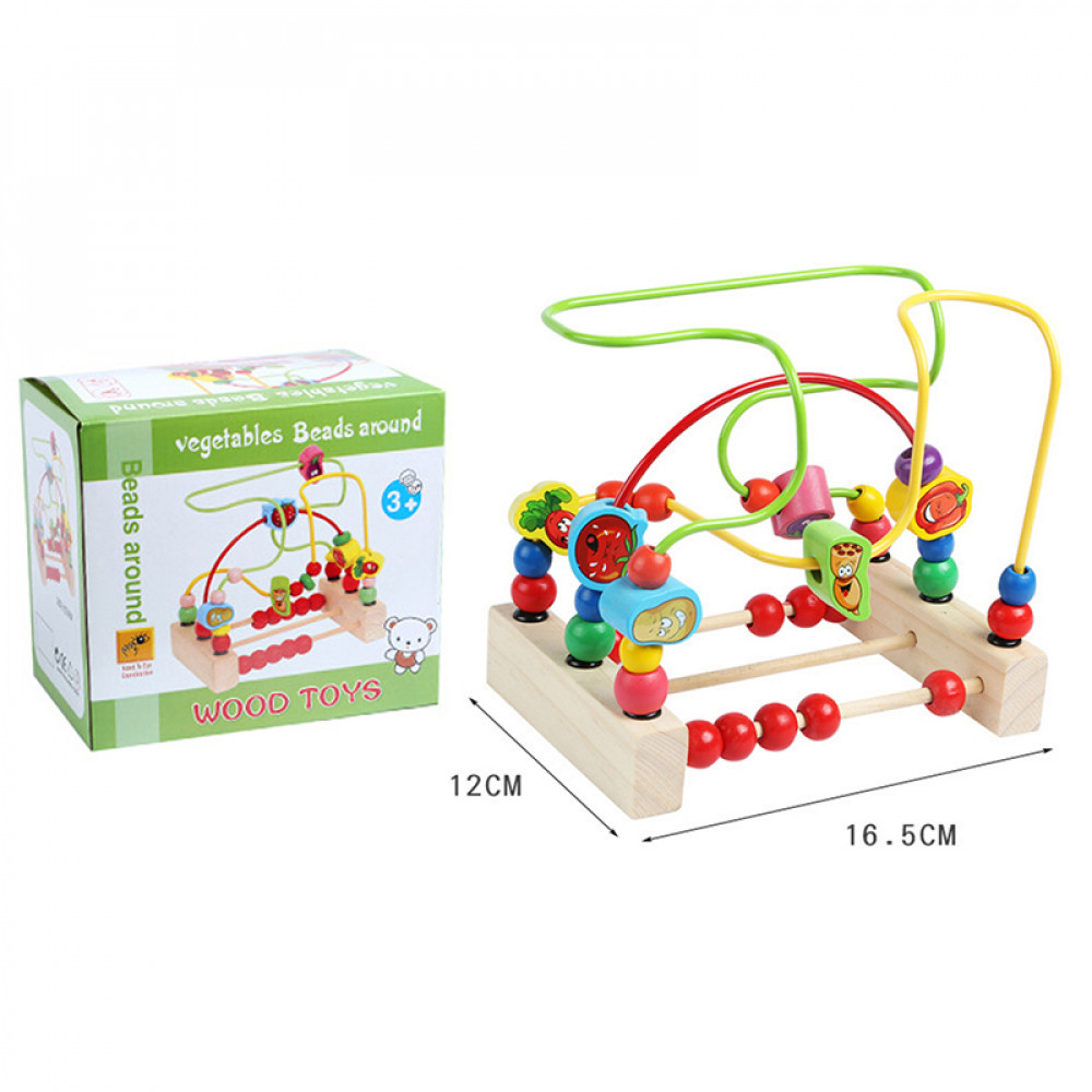 Փայտե խաղալիք ինտերակտիվ խորանարդիկներով և հաշվիչով