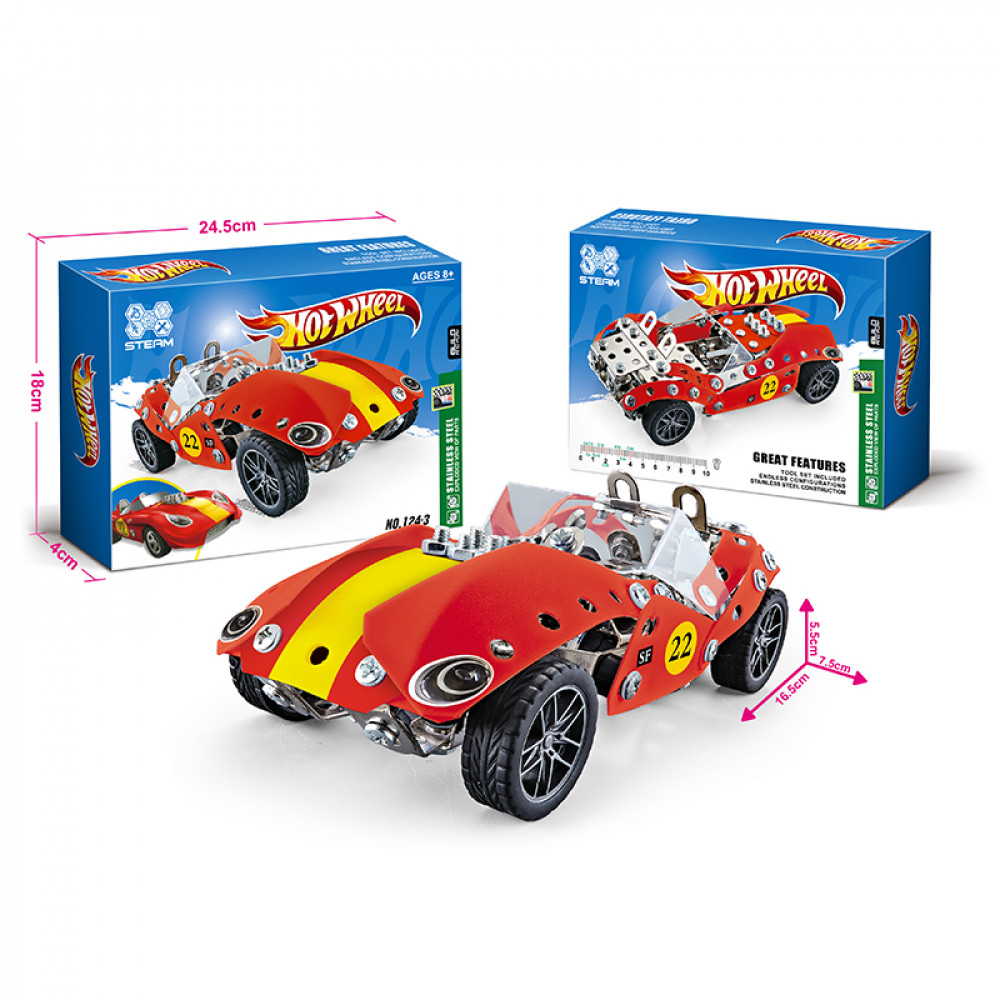 Կոնստրուկտր մետաղե 230-կտոր ամենագնաց Hot Wheel մեքենա