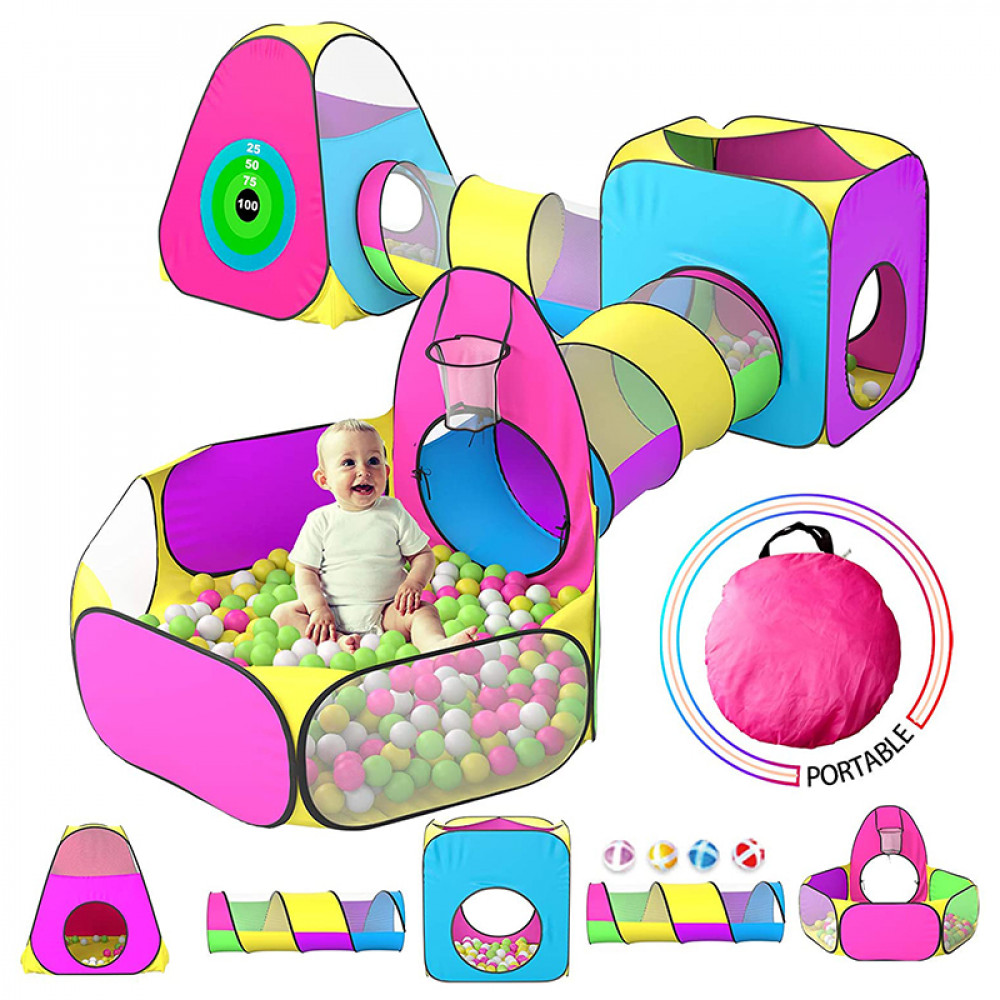 Մանկական տնակ վրանների հավաքածու 5 կտորից, խաղահրապարակ 270*260*85սմ-ոց