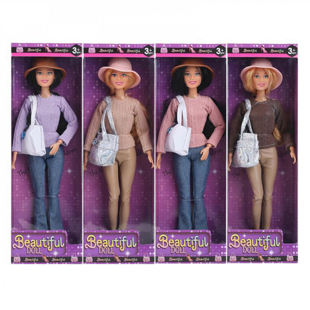 Տիկնիկ Pretty girl տուփով 4-ոճի նորաձև 23սմ-ոց հոերը և վերջույթները ծալվող