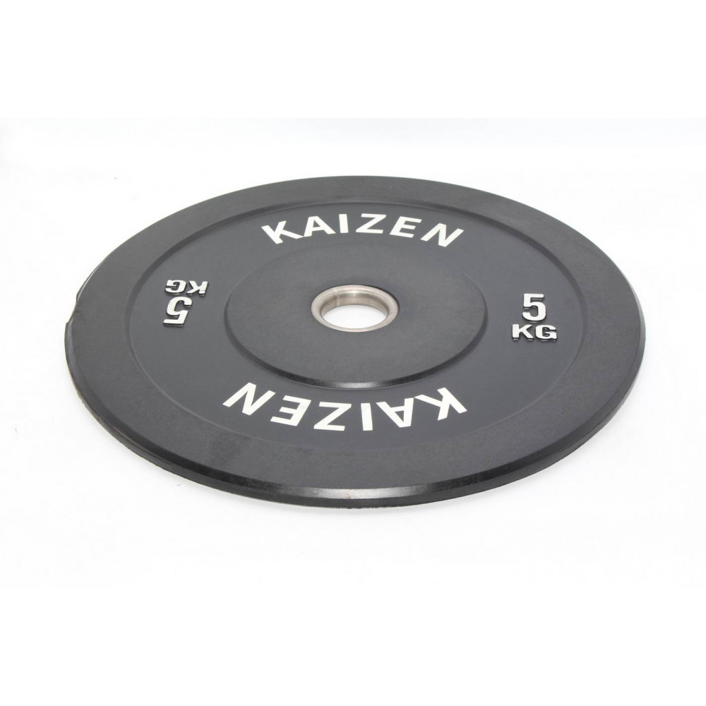 Մարմնամարզական ծանրաքար ռետինապատ սև սպիտակով TUO KANG&HOT LIFE 5կգ-ոց քաշով