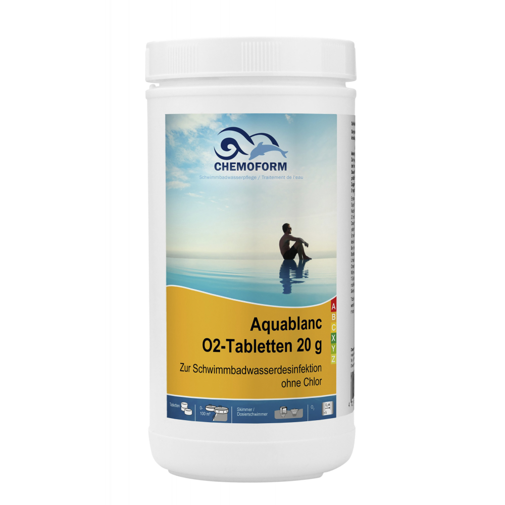 Lողավազանի քիմիկատ, քլոր ակտիվ թթվածին 20գր-ոց*50հատ аквабланк в таблетки (20г)