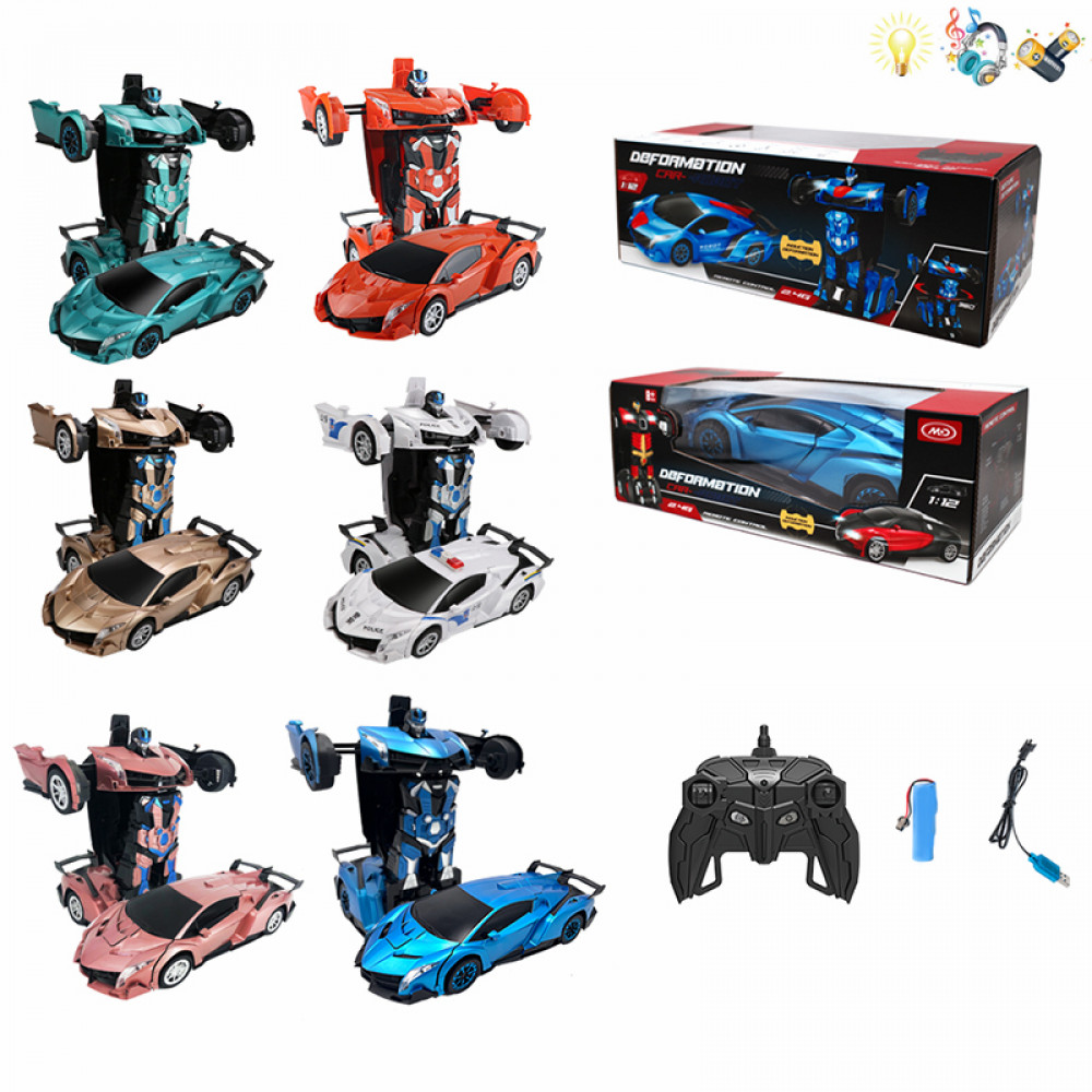 Մեքենա հեռակառավարման վահանակով Bugaty էլ-մարտկոցով 6ուղղ.կերպարանափոխվող ռոբոտի 6-գույն MD815-1A