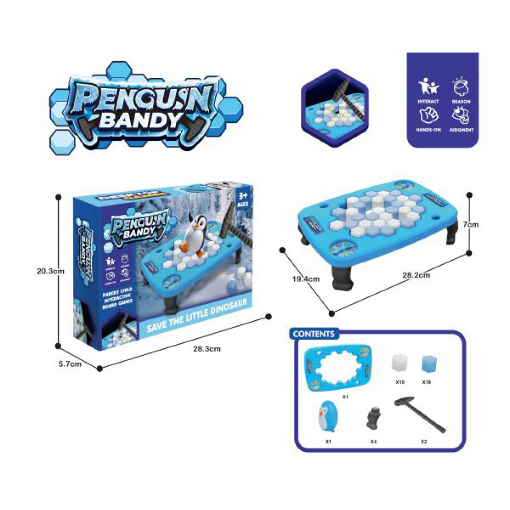 Խաղ մանկական «Փրկե՛ք պինգվինին» սառույցը կոտրող խաղը փոքր մուրճով